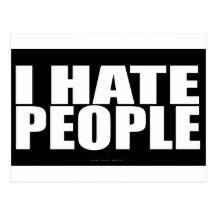 I HATE PEOPLE POSTCARDS