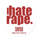 I Hate Rape Sticker
