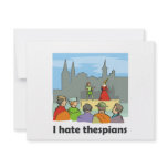I hate thespians invitations