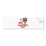 i hate valentines day emo punk girl bumper sticker