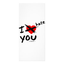 I hate you custom rack cards