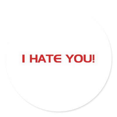 I HATE You Stickers by CarbonClothing