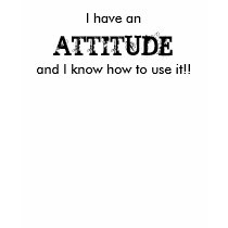 I have an, ATTITUDE, and I know how to use it!! t-shirts