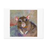 I Have Issues - fun sensitive pet rat painting art Postcards