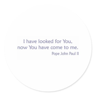 I have looked for you - Pope JP 2 Sticker by godisgroovy