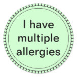 I have multiple allergies stickers