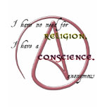 I Have No Need for Religion with Atheist Symbol t-shirts