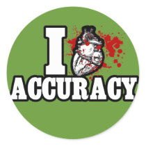 I Heart Accuracy Stickers $7.95 (Pack of 20)