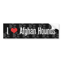 I (heart) Afghan Hounds Bumper Sticker