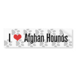 I (heart) Afghan Hounds bumper stickers