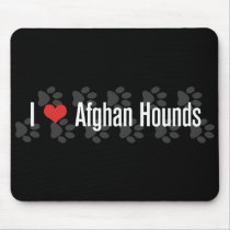 I (heart) Afghan Hounds Mouse Pads