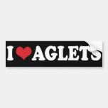 I (heart) Aglets Sticker Bumper Stickers