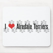 I (heart) Airedale Terriers Mouse Pad