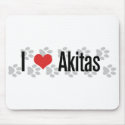 I (heart) Akitas mousepads