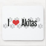I (heart) Akitas mousepads