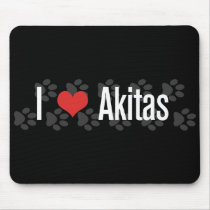I (heart) Akitas Mousepads