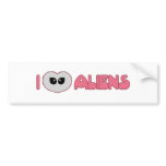I Heart Aliens Bumper Sticker
