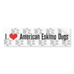 I (heart) American Eskimo Dogs Bumper Stickers