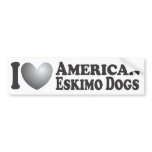 I Heart American Eskimo Dogs - Bumper Sticker bumper stickers