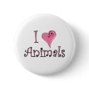 I (heart) animals buttons