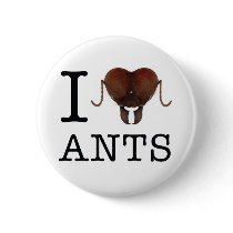 I heart ants button