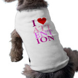 I HEART ATTENTION TSHIRT pet clothing