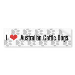 I (heart) Australian Cattle Dogs bumper stickers