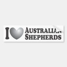 I Heart Australian Shepherds - Bumper Sticker