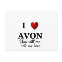 i heart avon - ask how postcard