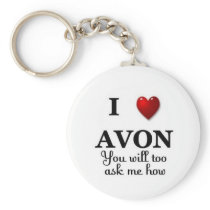i heart avon ask me how keychains