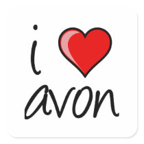 "i heart avon" Square Sticker