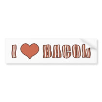 I Heart Bacon Bumper Sticker 001