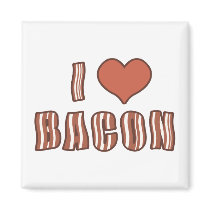 I Heart Bacon Magnet 001