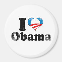 I HEART BARACK OBAMA Vintage.png Fridge Magnet