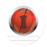 I heart Basketball- add your words Round Sticker