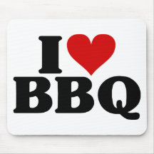I Heart BBQ Mouse Pad