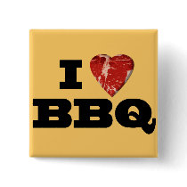 I heart BBQ, Steak Heart Shape Funny Grilling Pin
