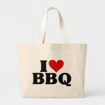 I Heart BBQ Tote Bags