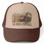 I Heart Beer and Football Trucker Hats