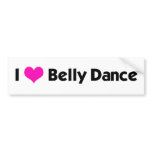 I *heart* Belly Dance - Custom Colour bumper stickers