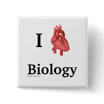 i heart biology button