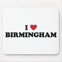 I Heart Birmingham England Mouse Pads