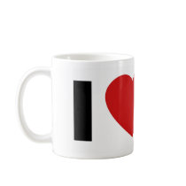 I HEART BLASTING COFFEE MUG