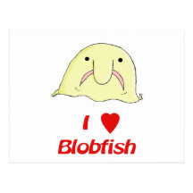 I heart blob postcards