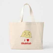 I heart blob tote bag