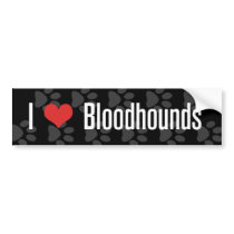 I (heart) Bloodhounds Bumper Sticker