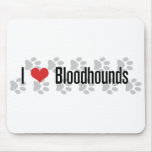 I (heart) Bloodhounds mousepads