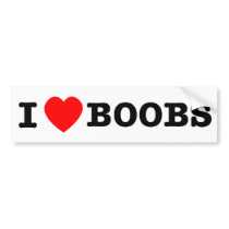 I Heart Boobs ($4.95) Bumper Stickers