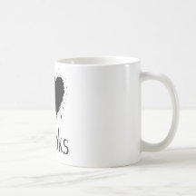 I Heart Books Coffee Mug