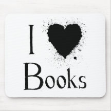 I Heart Books Mousepads
